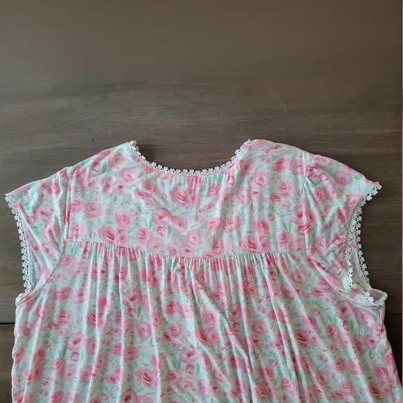 Romantic Eileen West Pink Rose Modal Waltz Nightgown - Picture 7 of 10